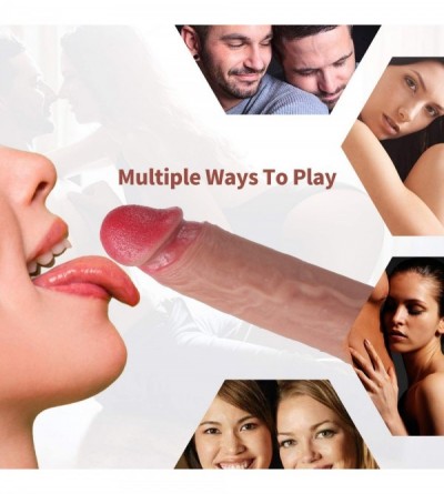 Dildos 8.5 Inch Flexible Realistic Dildo with Strong Suction Cup Matte Oil Liquid Silicone Lifelike Penis Dong Adult Sex Toy ...