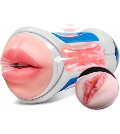 Male Masturbators Male Masturbators Cup- Double Sided Masturbator Pocket Pussy with Realistic Mouth and Vagina for Oral Sex a...