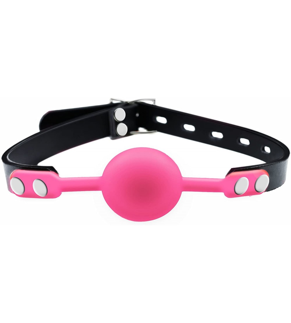 Gags & Muzzles Bondage Gear Silicone Mouth Gag (Pink) - Pink - CA12HPTBJ91 $10.96
