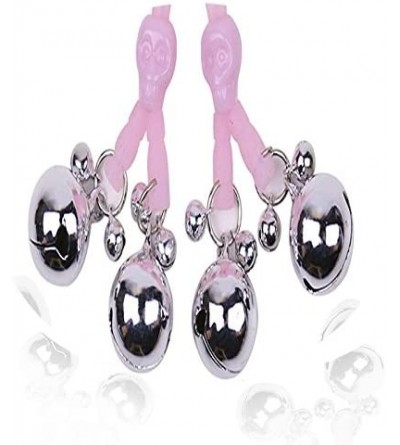 Nipple Toys Nipple Clamps Clips with Luminous Rope SM Flirting Toy for Women(Pink Skull Silver Bells) - Silver1 - CZ12MTCNRRV...