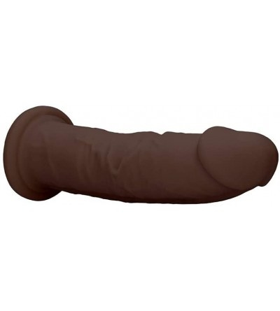 Dildos RealRock - Silicone Dildo Without Balls - 9 inches - Brown - CJ18X457CE6 $40.34