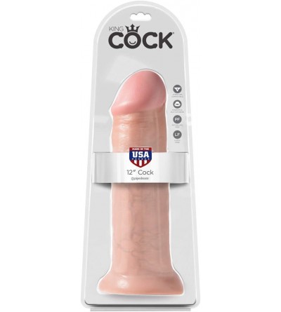 Anal Sex Toys King Cock- Flesh- 12 Inch - Flesh - CL18I4XIR6Q $24.88