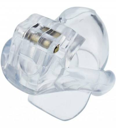 Chastity Devices Male Chastity Cage with 4 Rings- Adjustable Resin Chastity Device Cock Cage for Male Penis Exercise - Clear ...