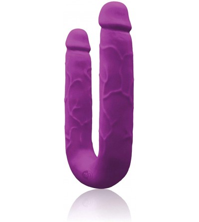 Dildos Colours - DP Pleasures - Realistically Molded Silicone Double Penetration Dong (Purple) - Purple - CN195IKTYSM $61.90