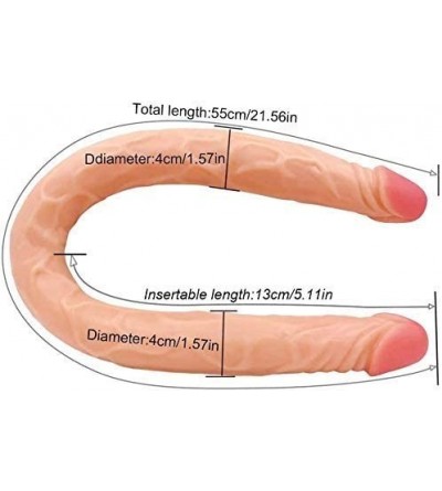 Dildos 21Inch Soft-Double Headed Ðildǒ Flesh Wand Suitable Beginner and Advanced Large Soft Silicone Strong Waterproof Double...