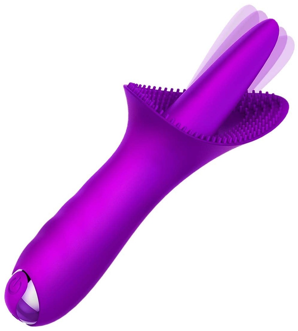 Vibrators Clit Bullet Vibrator for Female- Tongue Sex Toy Oral Stimulator- Soft Cunnilingus Licking Dildos Clitoral 10 Modes ...