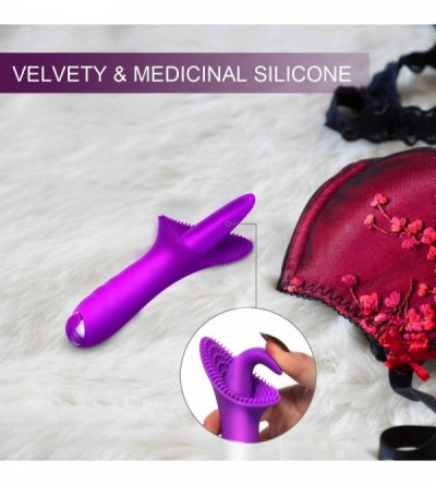 Vibrators Clit Bullet Vibrator for Female- Tongue Sex Toy Oral Stimulator- Soft Cunnilingus Licking Dildos Clitoral 10 Modes ...