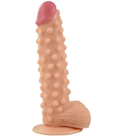 Dildos Dildo with Granule Suction Cup Silicone Penis G-Spot Stimulate Female Masturbation - CP18ZD7LNQT $33.53