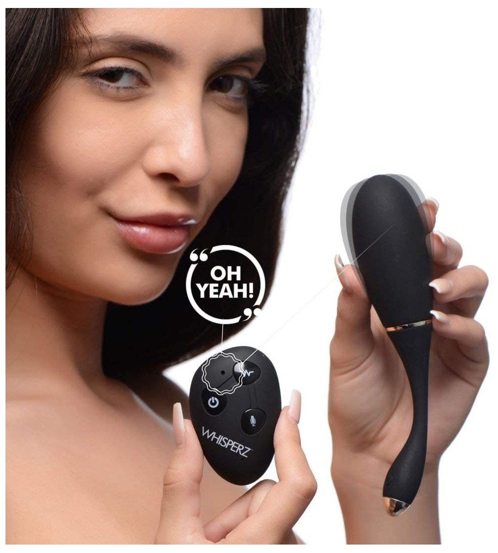 Anal Sex Toys Voice Activated 10X Vibrating Egg with Remote Control - CJ19EWE5R7H $39.97