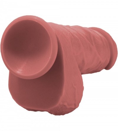 Anal Sex Toys Rummy Fatty 8" Ultra Thick Premium Silicone Dildo Tan with Suction Cup- Brown - C512KN6MES3 $77.62