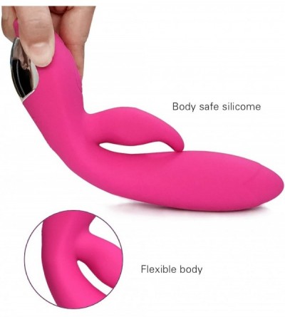 Vibrators G-Spot Rabbit Waterproof Rechargeable Dildo Vibrator Adult Sex Toys for Women - Dual Motor Clitoris Stimulator Pers...