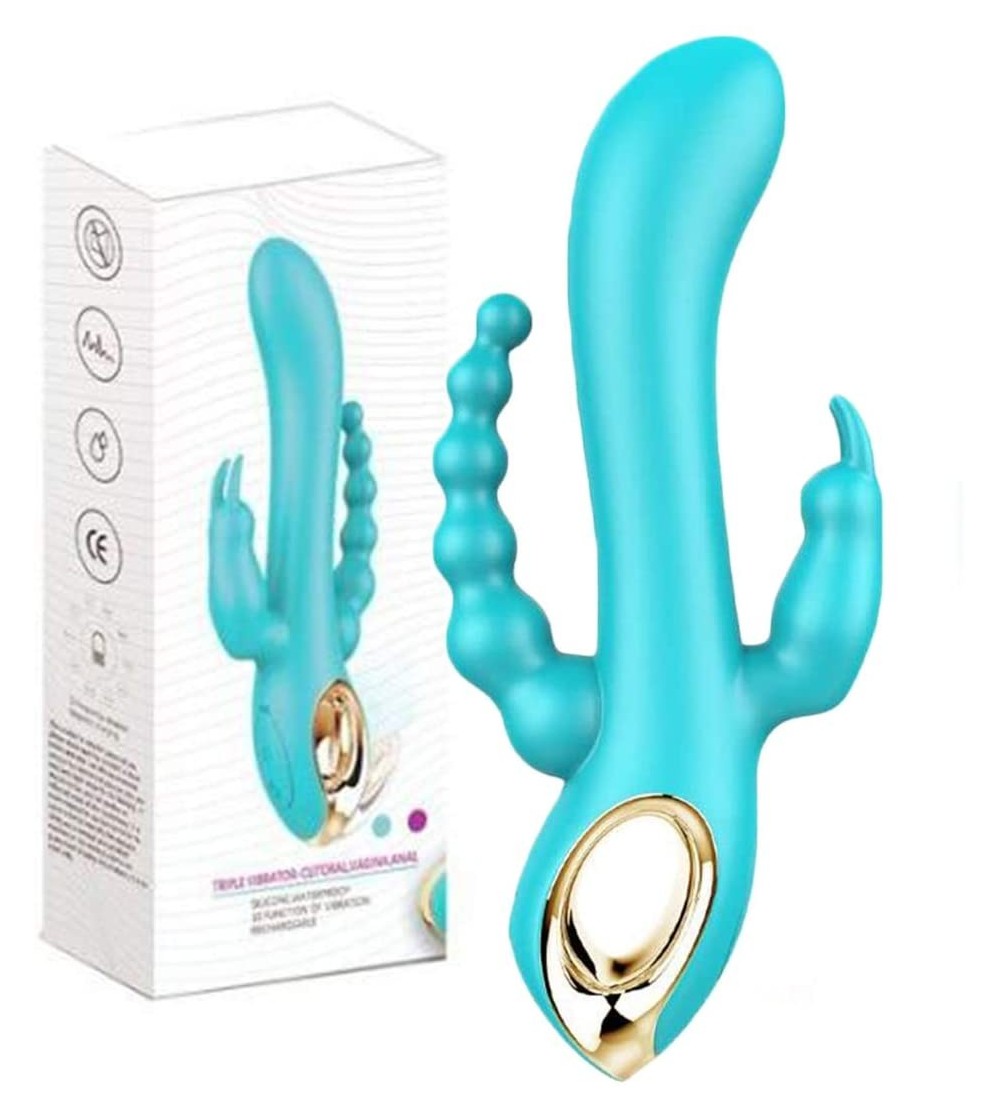 Anal Sex Toys G Spot Dildo Rabbit Vibrator for Fun 3-in-one Function Vibration Waterproof Female Vagina Clitoris Gifts Massag...