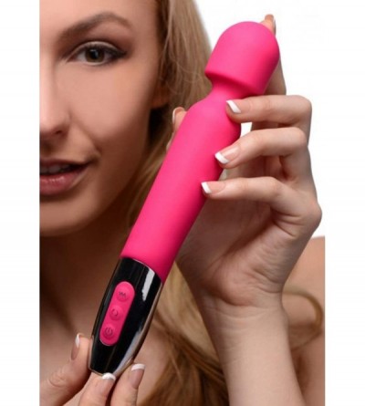 Vibrators Empowered 10x Rotating Silicone Wand with Massage Beads - CH184YW3HDQ $40.75