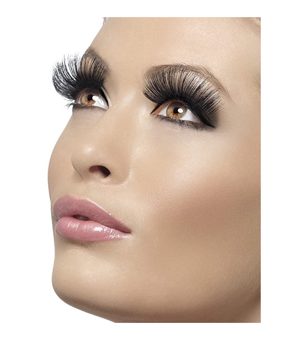Novelties Women's Eyelashes With Glue - Black - CQ115P9EZPT $11.13