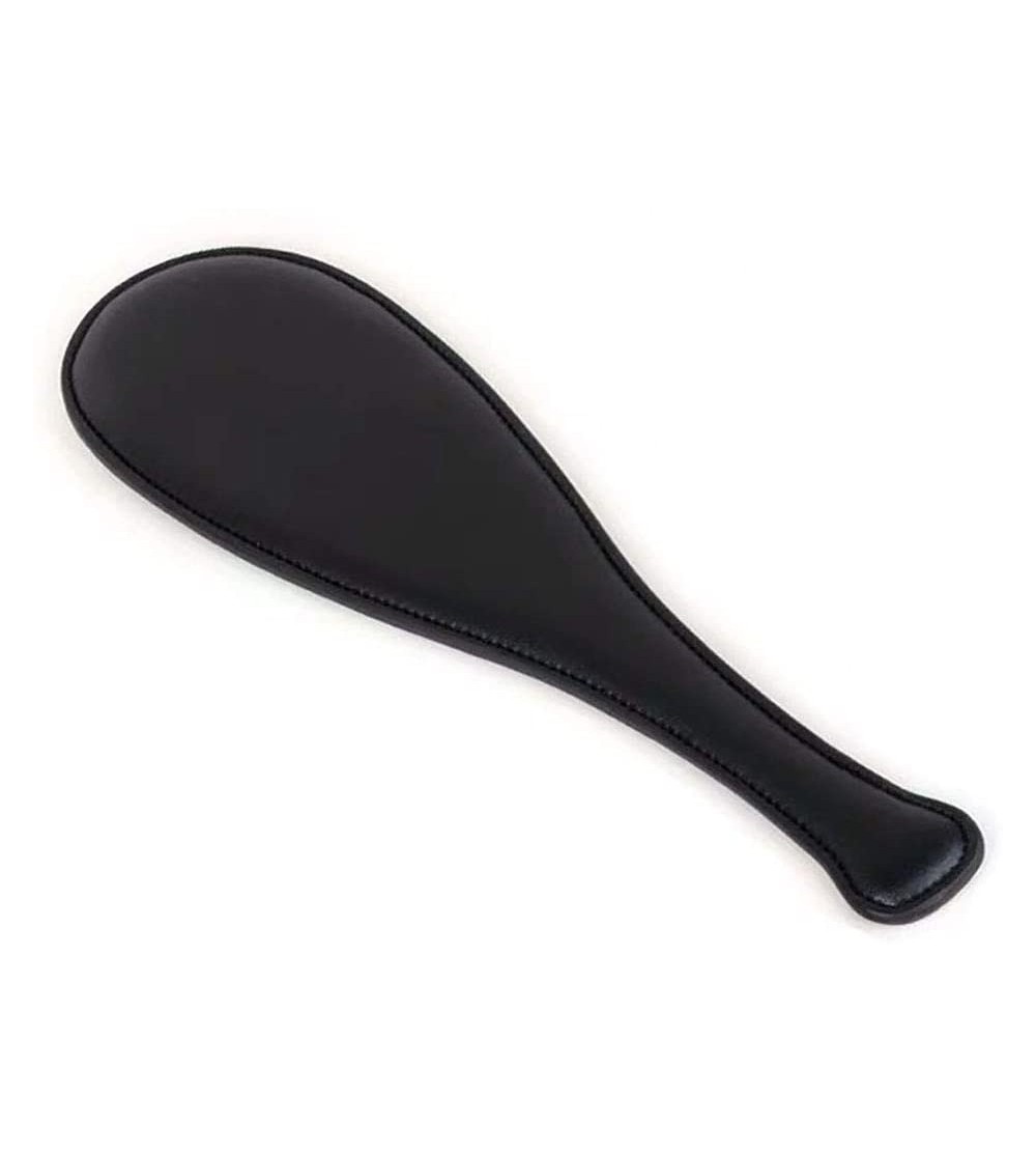 Paddles, Whips & Ticklers Faux Leather Riding Crop Ellipse Whip Paddle Hand Toy - Ellipse - CI19EIKWTID $60.50