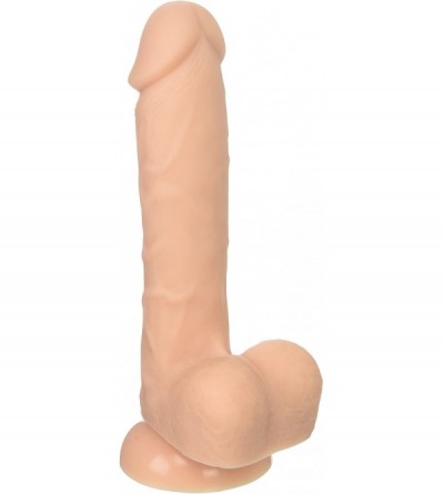 Dildos 7" Silicone Harness Compatible Suction Cup Dildo (Beige) - Beige - C112CGSPPE1 $48.56