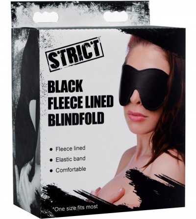 Blindfolds Black Fleece Lined Blindfold - C212KL722XL $10.02