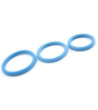 Penis Rings Nitrile Cock Ring- Blue- 3-Pack - Blue - CN113KWXZMH $6.62