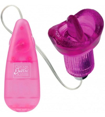 Vibrators Clit Kisser Jelly Mouth with Vibrating Tongue- Pink - C2113L5SJGZ $40.38