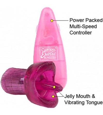 Vibrators Clit Kisser Jelly Mouth with Vibrating Tongue- Pink - C2113L5SJGZ $40.38