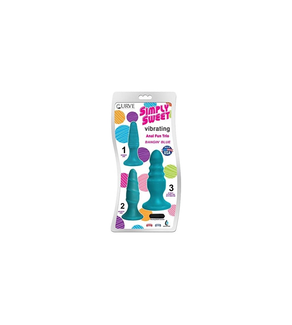 Anal Sex Toys Simply Sweet Plug Trio- Totally Teal - Totally Teal - CW18G8SN84T $47.58