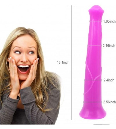 Dildos Animal Dildo- 16.1 inch Horse Penis Ultra Long Realistic Cock with Powerful Suction Cup for Female Masturbation (Purpl...