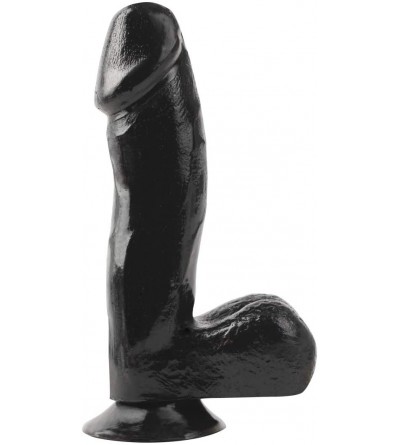 Dildos Rubber Works 6.5" Dong with Suction Cup- Black - CI114M92H1R $29.43