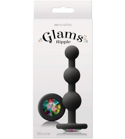 Anal Sex Toys Glams Ripple Rainbow Gem (Black) - Black - CQ195E0ZOMD $29.48