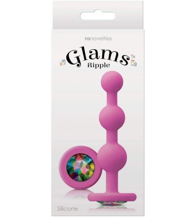 Anal Sex Toys Glams Ripple Rainbow Gem (Black) - Black - CQ195E0ZOMD $29.48