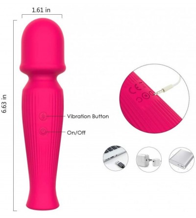 Vibrators Wand Vibrator with 10 Vibration Patterns for Woman- Personal Massage Vibrator Powerful Handheld Cordless Portable U...
