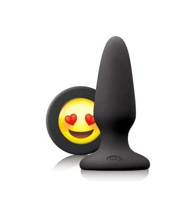 Anal Sex Toys Moji's - ILY Silicone Butt Plug- Medium - Black - CX18REC0A6G $43.54