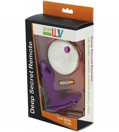 Vibrators Deep Secret Remote - 10 Mode Remote Panty Vibrator (Purple) - Purple - CT195LKIRZZ $52.05