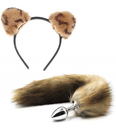 Anal Sex Toys Black The Best Gift of The Holiday Set Fox Tail Plug and Artificial Hair Cat Ears Hairpin Headband Headdress fo...