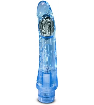 Dildos 9" Long Soft Realistic Feel Vibrating Dildo Multi Speed Flexible Vibrator Waterproof Sex Toy For Women - Blue - Blue -...