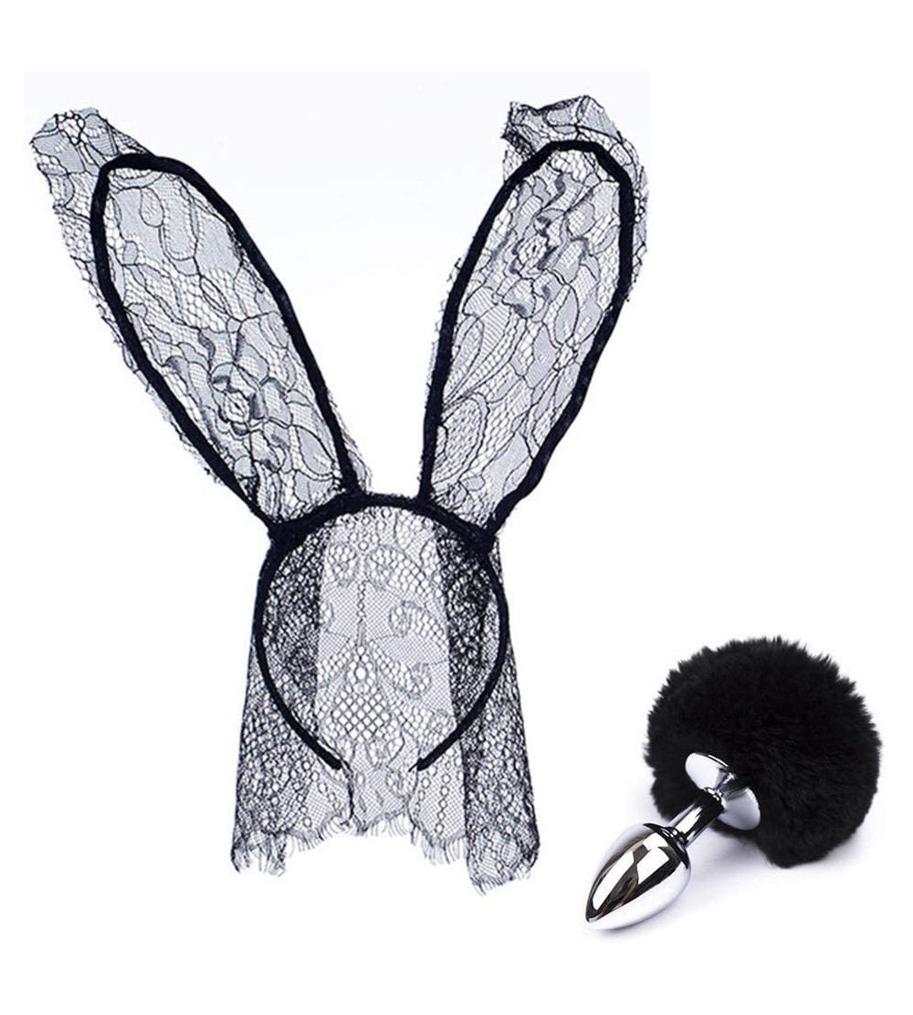 Anal Sex Toys Black The Best Gift Of The Holiday Set Fox Tail Plug And Artificial Hair Cat Ears Hairpin Headband Headdress Fo...