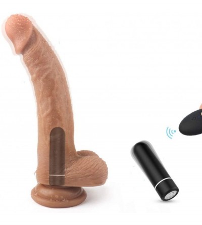 Dildos Realistic Dildo- Bullet Vibrator for Clitoral Nipple Stimulation- Remote Control 9 Vibrations Huge Penis Strong Suctio...