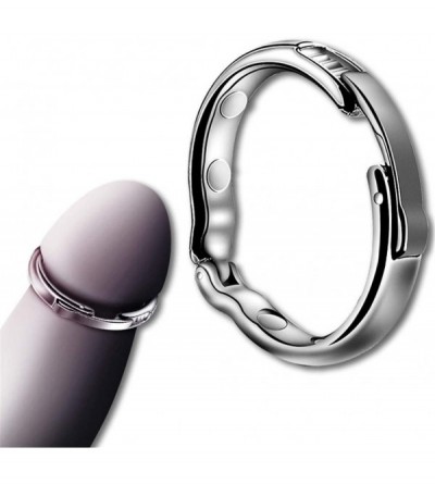 Penis Rings Stainless Steel Penis Ring- Adjustable Physiotherapy Metal Foreskin Correction Cock Rings Men Circumcision Erecti...