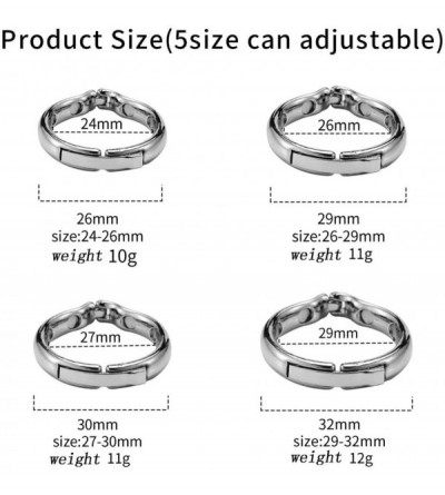 Penis Rings Stainless Steel Penis Ring- Adjustable Physiotherapy Metal Foreskin Correction Cock Rings Men Circumcision Erecti...
