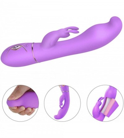 Vibrators Rabbit Vibrator Dildo with Softest Dual Density Silicone Bunny Ears Curved Shaft for Clitoral G Spot Stimulation- R...