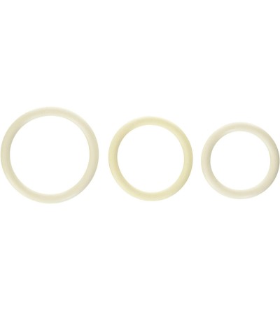 Penis Rings Nitrile Cock Ring- White- 3-Pack- FR1200W - White - CI113KWXZNL $20.42