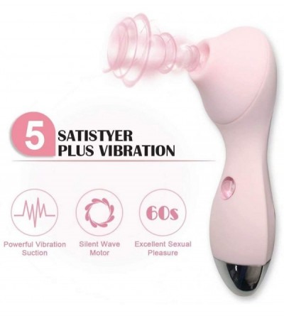 Vibrators QWG Clitoral Sucking Vibrator- G Spot Clit Dildo Vibrators for Women with Suction & Vibration- Waterproof Clitoral ...