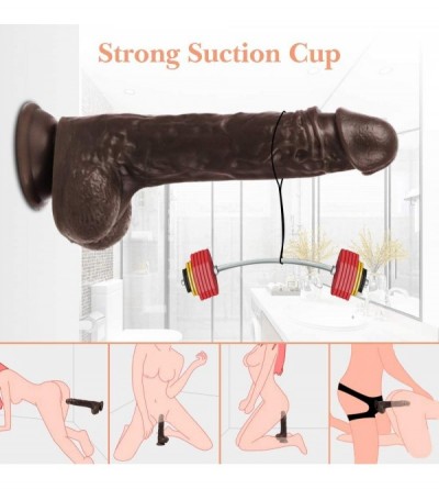 Dildos Thrusting Black Realistic Dildo Sex Toy for Women with 8 Vibrating Modes for G Spot Clitoral Anal Stimulation- Silicon...