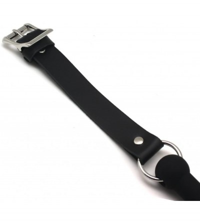 Gags & Muzzles Medium Bite Stick Leather and Silicone for Women Men- Black - CP18GQHNT2Q $26.89