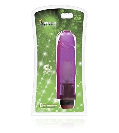 Dildos Vibrating Cock- Purple- 8 inch- 0.81 Ounce - CG1157HADKJ $38.26