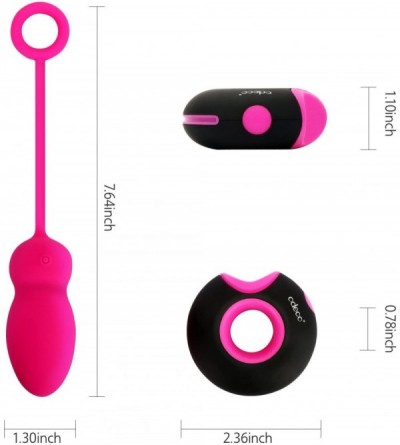 Vibrators USB Rechargeable Wireless Remote Control Vibrating Silicone Bullet Egg LED Light 7-Frequency Pleasure Adult Sex Toy...