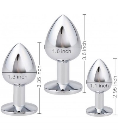 Anal Sex Toys 3 Piece Luxury Jewelry Design Fetish Stainless Steel Anal Butt Plug with Penis Condom- White- 10.4 Ounce - Whit...