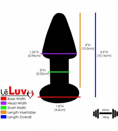 Anal Sex Toys Butt Plug 4 inch Glass Thick Anal Toy Purple Bundle with Premium Padded Pouch - Purple - CA11EXGTU2X $31.73
