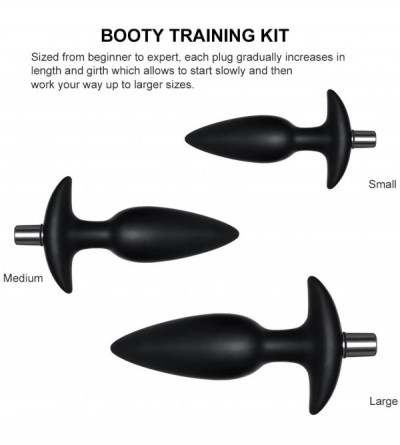 Anal Sex Toys Butt Plug Training Set Rechargeable Anal Plug Vibrator Anal Sex Toys for Men and Women- 3 Plugs- 1 Bullet - Bla...