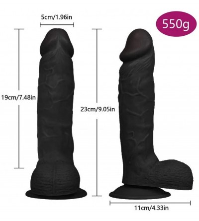 Dildos 9.05 Inches / 23 cm The Perfect P-Spot Cock - Dual Density Thick and Curved Realistic Cock - Removable Vac-U-Lock Suct...