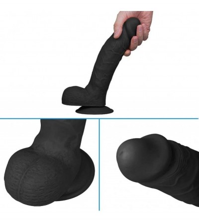Dildos 9.05 Inches / 23 cm The Perfect P-Spot Cock - Dual Density Thick and Curved Realistic Cock - Removable Vac-U-Lock Suct...